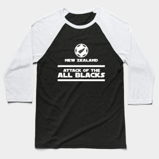 New Zealand Rugby - Attack Of The All Blacks Baseball T-Shirt